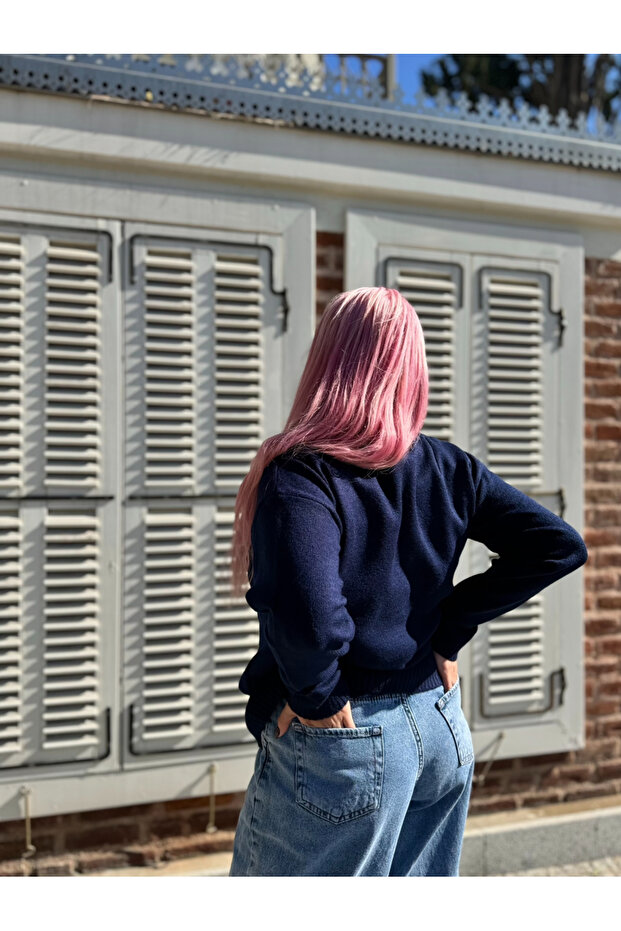 Lacivert Ayıcıklı Kazak - 2