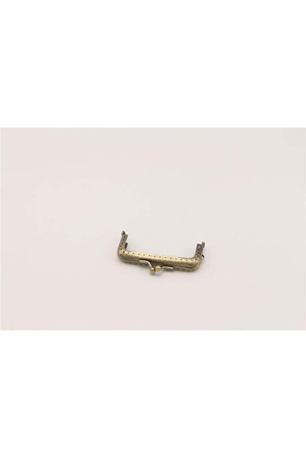 مشبك حقيبة برونزي مربع مقاس 8 سم
