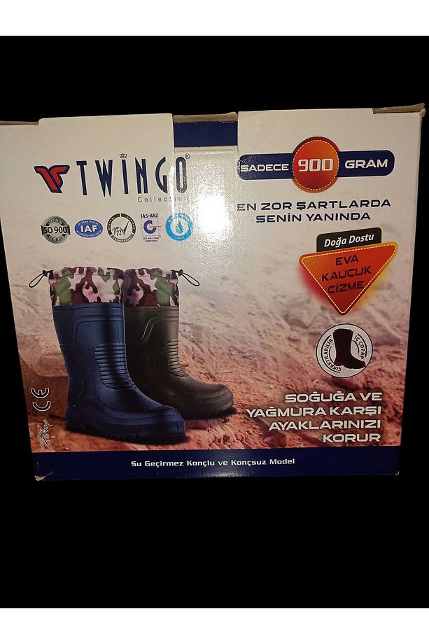 Unisex 1.sınıf Eva Su Geçirmez Konçlu Termal Çoraplı Avcı / Balıkçı Çizmesi - 1