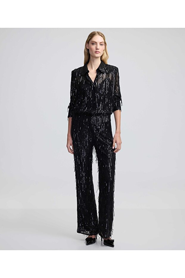 Payet işlemeli pantolon - 2