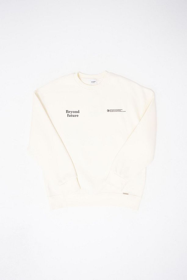 Erkek Smoking Kill Baskılı Oversize Ekru Sweatshirt - 8