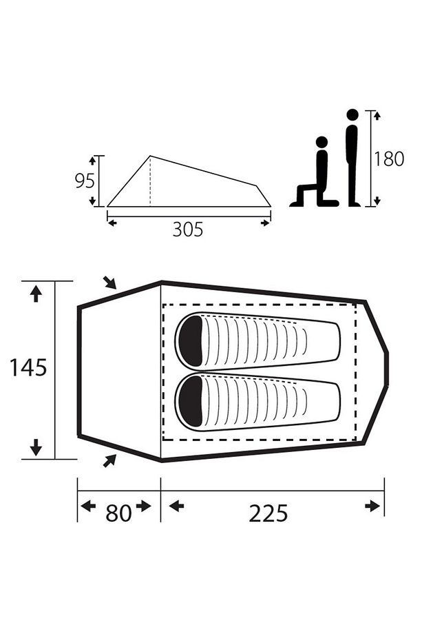 Spark 2 Kişilik 4 Mevsim Ultralight Çadır - 3