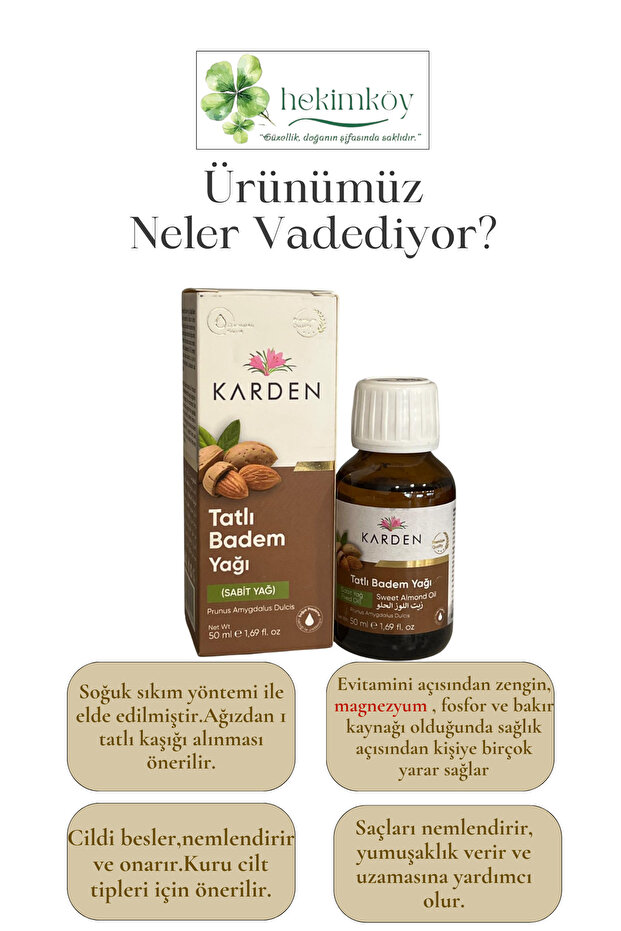 TATLI BADEM YAĞI 50ML - 1
