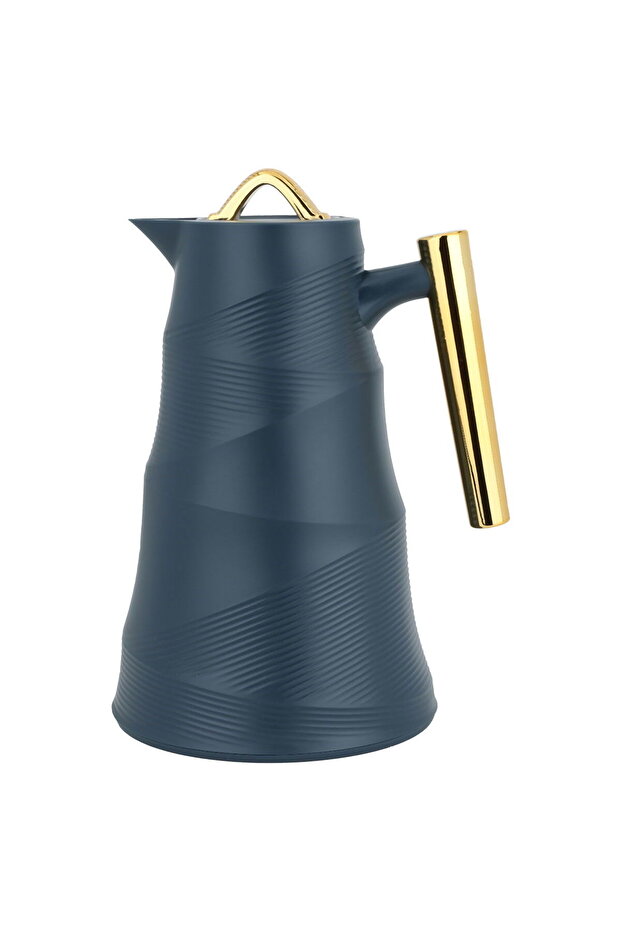 Glory Bp Thermos Dark Blue Gray Golden Handle 1 Liter