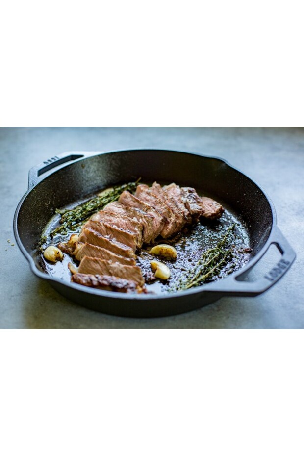 Non-Stick Round Skillet Pan with Dual Loop Style Handle - 1