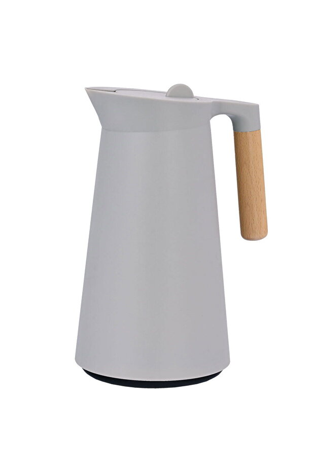 Linda Thermos Light Gray Wooden Handle 1 Liter