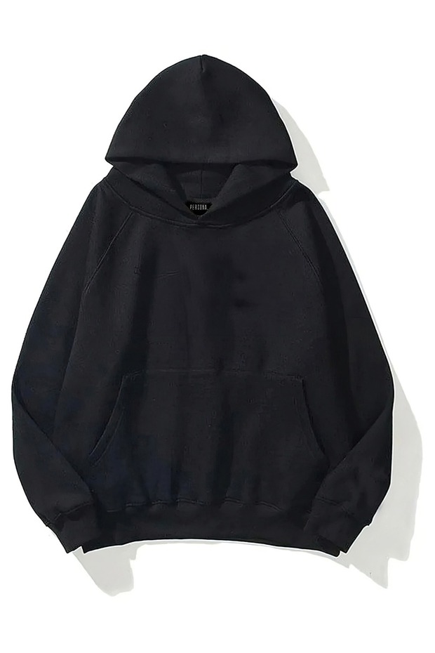 Unisex Basic SweatshirtHoodie Siyah