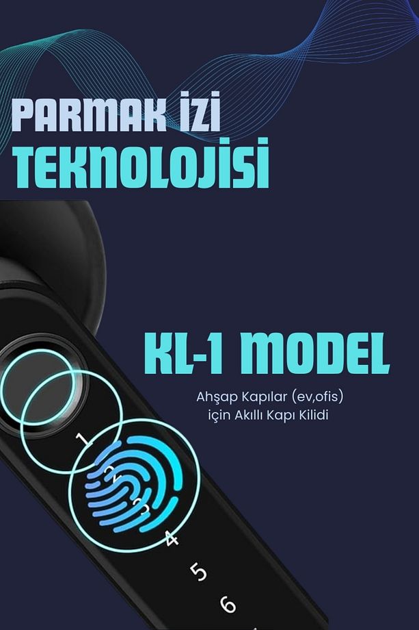 Kl1 Tuya Akıllı Kapı Kilidi, Parmak Izi, Şifreli Ve Uygulamalı Ofis Ve Ahşap Kapılar Için - 3