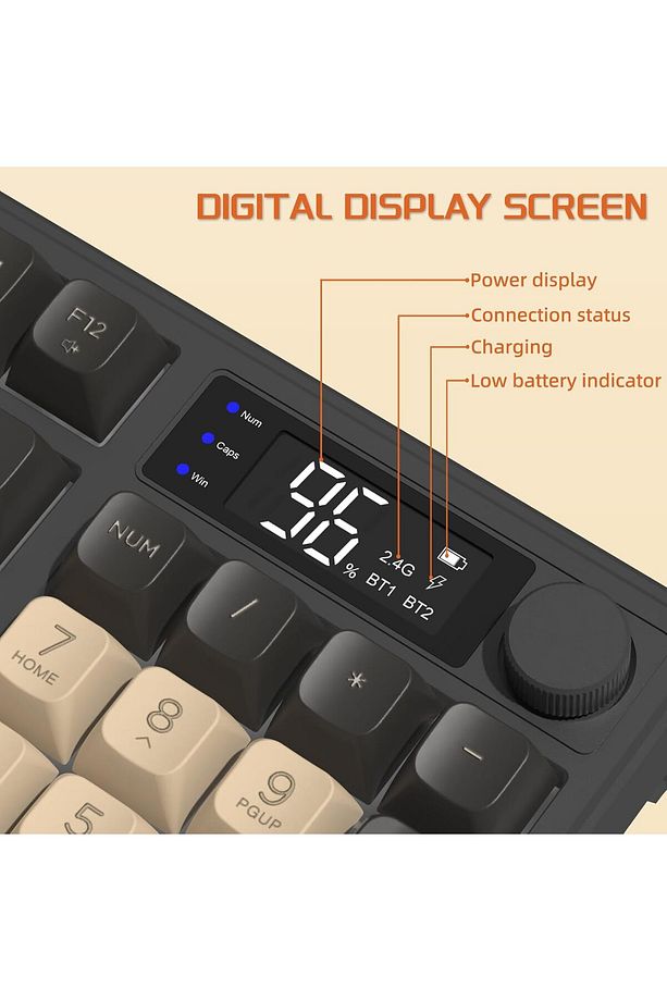 Freewolf M96 2.4g Bt5.0 Çift Bağlantılı Tft Led Ekranlı Reinbow Gaming Oyuncu Klavye - 3