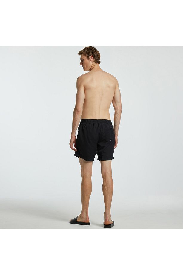 Erkek Siyah Regular Fit Deniz Şortu - 2
