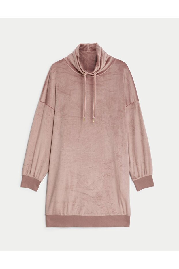 Flexifit: Uzun Kollu Kadife Gecelik - 5