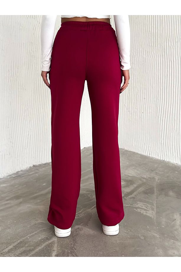 Şardonlu Modal Eşofman Altı-geniş Paça Eşofman Altı - 6