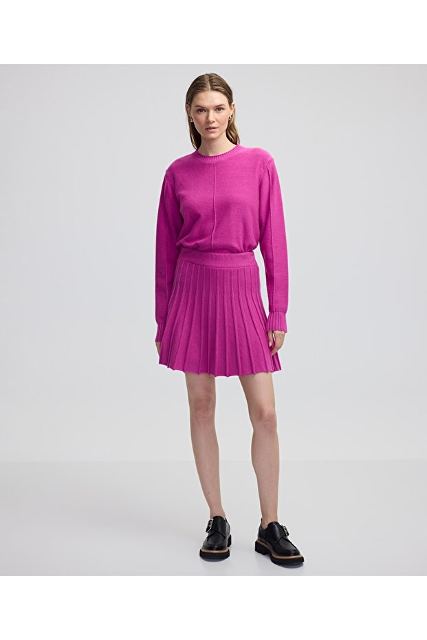 Dokulu mini etek - 1