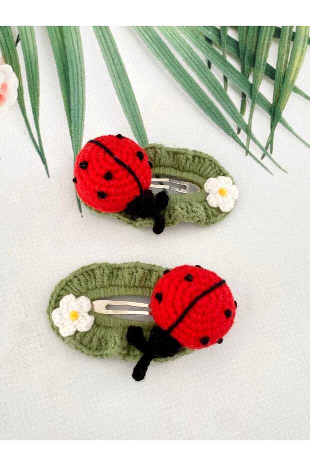 My Ladybug Amigurumi 2-Piece Snap Buckle Handmade Hair Accessory (Suitable for All Age Groups)