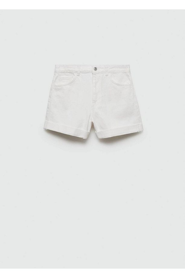 Yüksek belli denim şort - 3