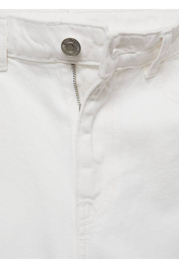 Yüksek belli denim şort - 5