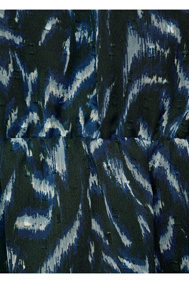 Desenli Kısa Elbise - 5