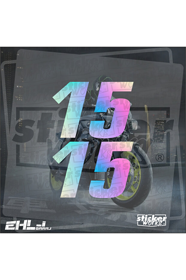 2 Pieces of Number 30 Engine Sticker - Hologram