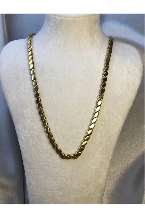 Paslanmaz Çelik Pullu Arpa Zincir Kolye Çelik Pullu Halep Zinciri - 3