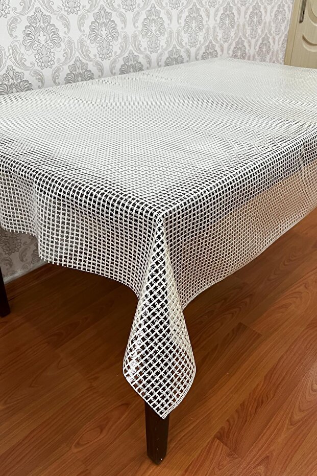 Pvc Şeffaf Kaplamalı Masa Örtüsü Hasır_1032-b - 4