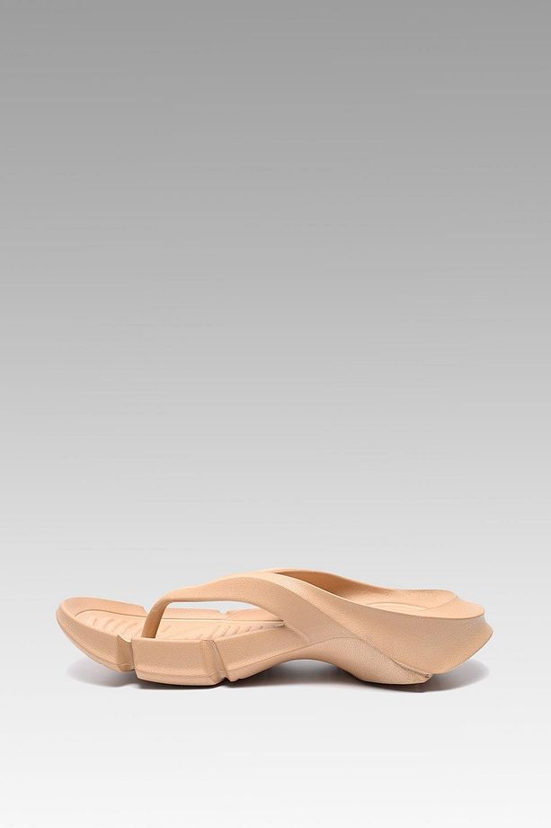 Unisex Bej Faylon Mat Ultra Light Unisex Terlik 2cm BYNDFAY03 - 7