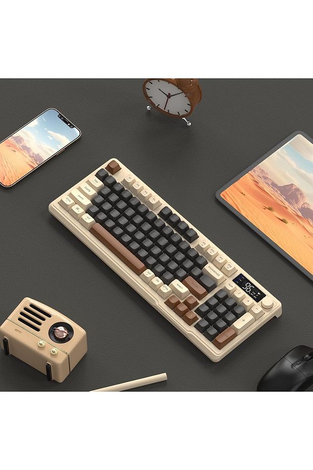 Freewolf M96 2.4g Bt5.0 Çift Bağlantılı Tft Led Ekranlı Reinbow Gaming Oyuncu Klavye - 2