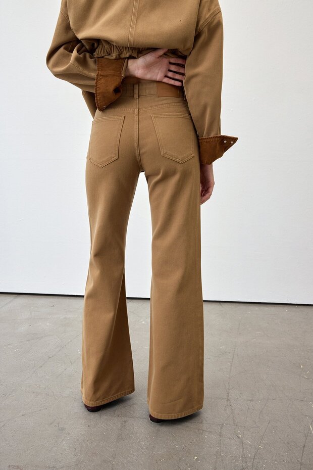 İspanyol paça denim pantolon - 5