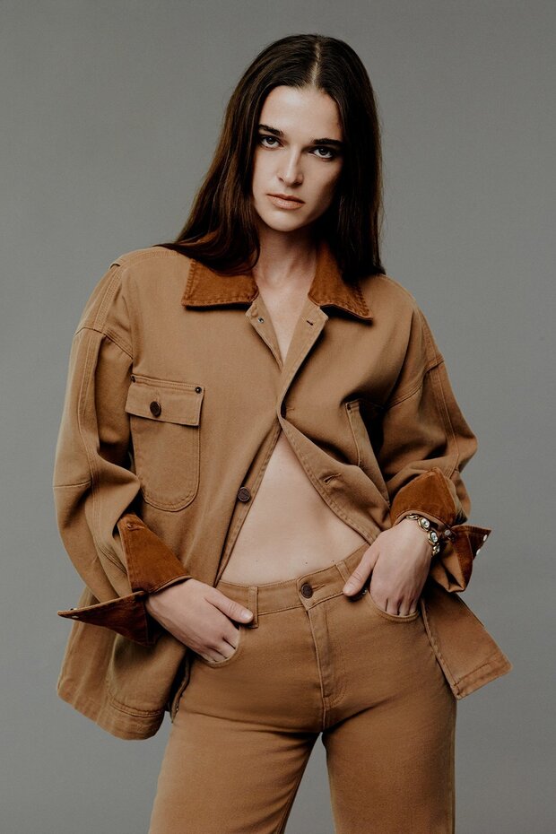 İspanyol paça denim pantolon - 2