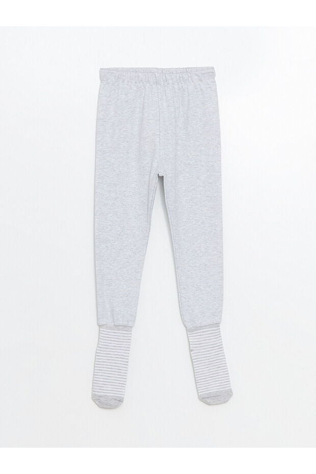 Lcwk Beli Lastikli Çoraplı Kız Bebek Pijama Alt 2'li - 2