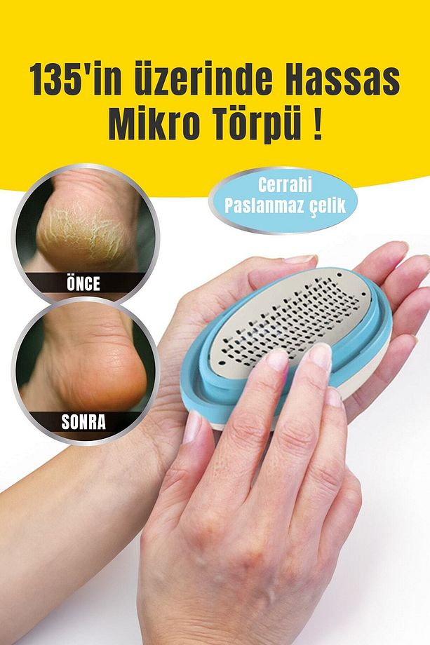 Ayak Topuk Rendesi Topuk Törpüsü Ayak Peelingi Topuk Temizleyici Nasır Sökücü Rende Ölü Deri Soyucu - 6