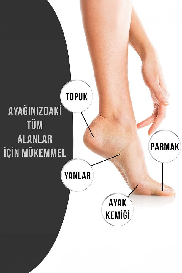 Ayak Topuk Rendesi Topuk Törpüsü Ayak Peelingi Topuk Temizleyici Nasır Sökücü Rende Ölü Deri Soyucu - 2
