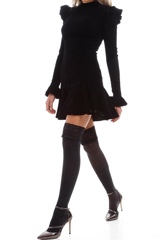 Silikonlu Dantelli Işıl Simli Dizüstü - 5