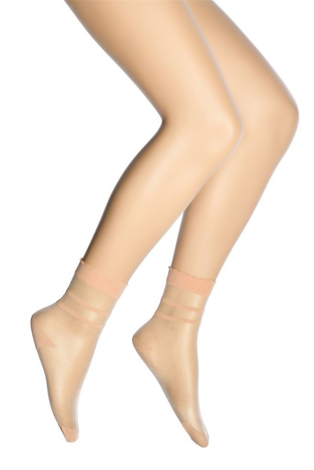 Ring Patterned Transparent Fit Socket Women's Socks
