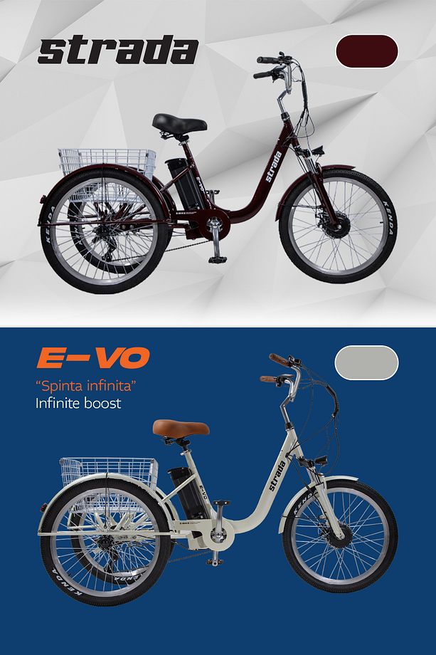 E-VO Mekanik Disk 24 Jant Üç Tekerlekli Elektrikli Bisiklet - 2