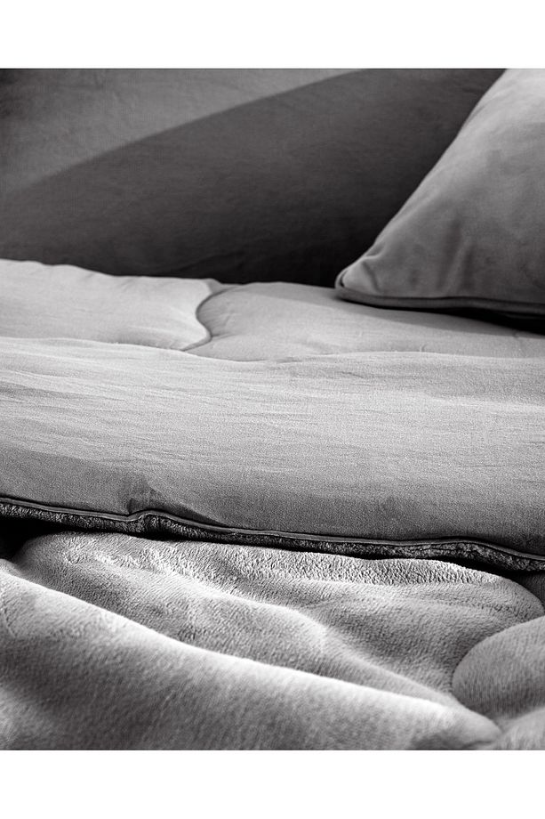 Kaira Tek Kişilik Comforter Set - Antrasit - 4