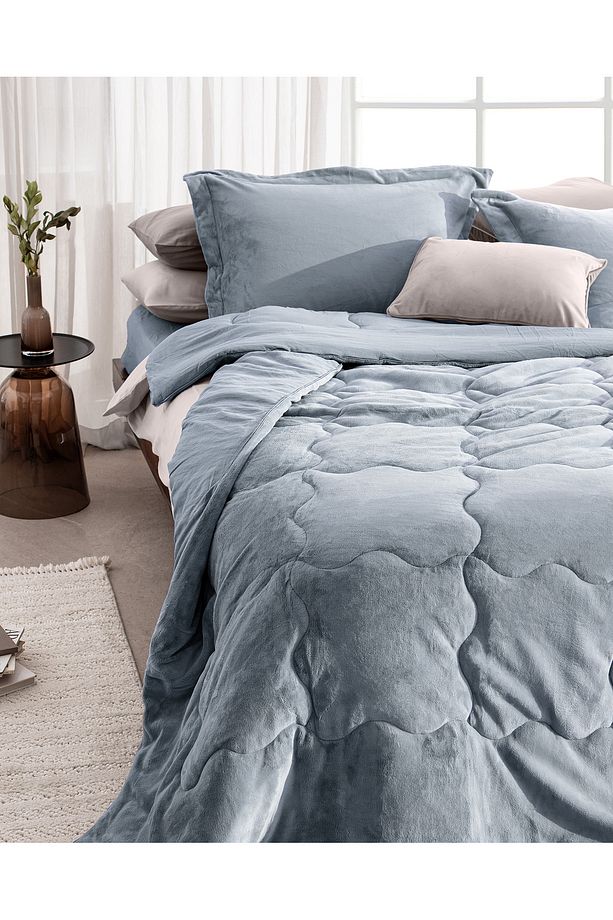 Kaira Tek Kişilik Comforter Set - İndigo - 2