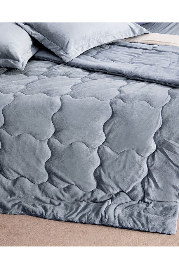 Kaira Tek Kişilik Comforter Set - İndigo - 5