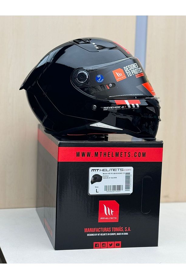 Revenge 2 Solıd A11 Gloss Black Şeffaf Vizörlü Kask - 7