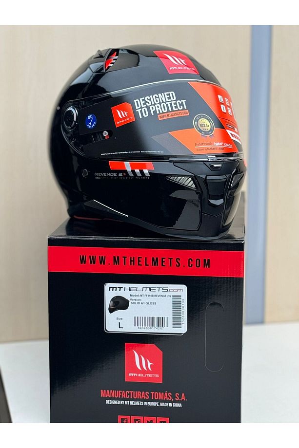 Revenge 2 Solıd A11 Gloss Black Şeffaf Vizörlü Kask - 4