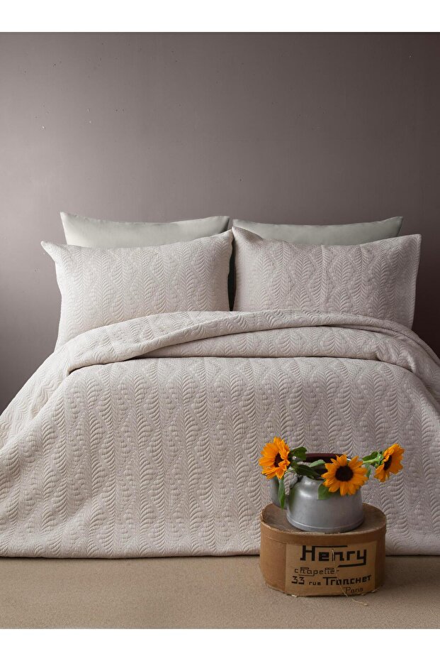 TEK KİŞİLİK YATAK ÖRTÜSÜ SET BOURBON BEJ - YATAK ORTUSU - 1