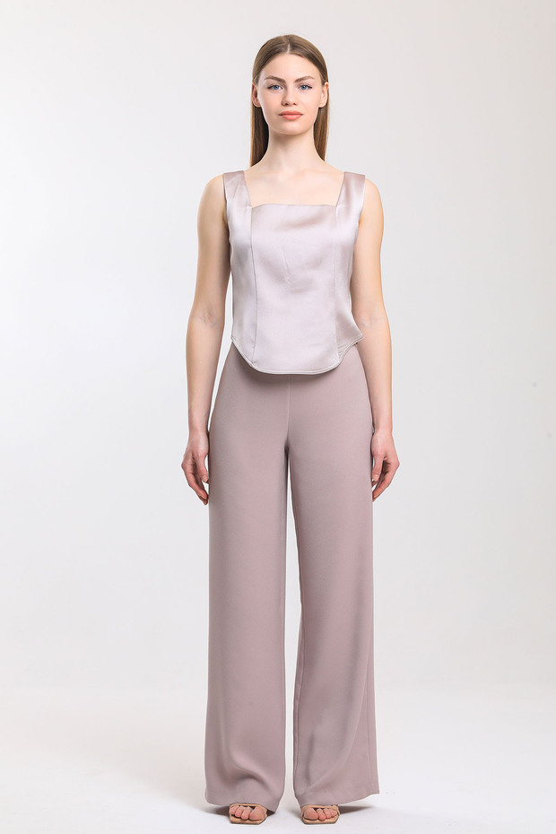 Krep Saten Pantolon - 1
