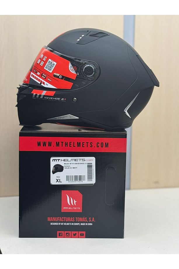 mt Kask mt Revenge 2 A1 Matt Black Şeffaf Vizörlü - 6