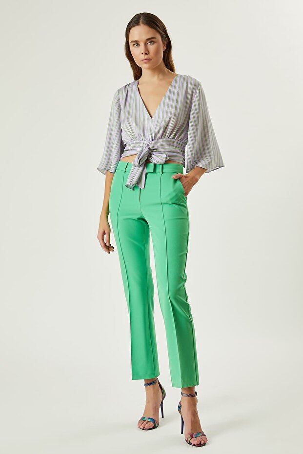 Nervür Detaylı Pantolon - 3