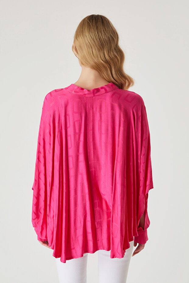 Oversize Viskon Ipek Bluz - 3