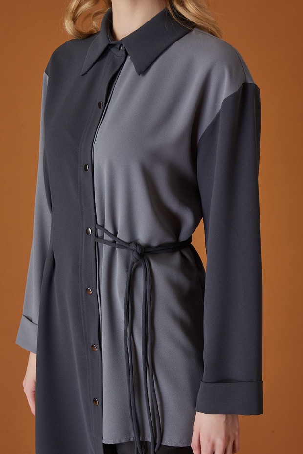 Çift Renkli Gömlek - 4