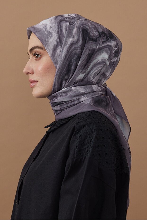 110 Cm Mermer Desen Bambu Eşarp - 2