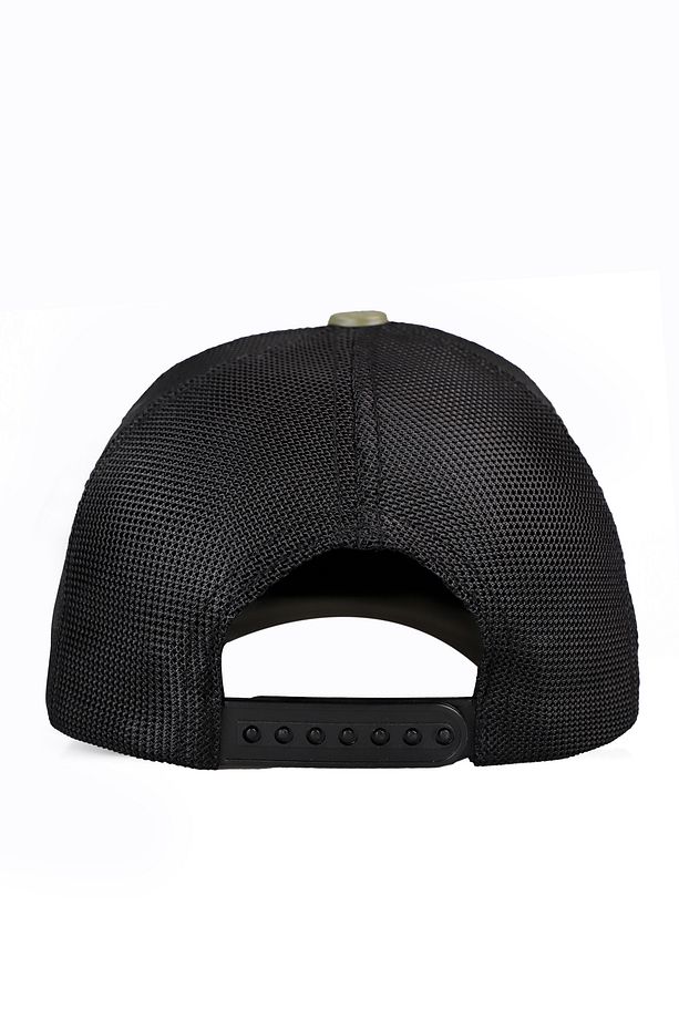 V1 Aslan Logolu Haki-siyah Trucker Şapka - 5