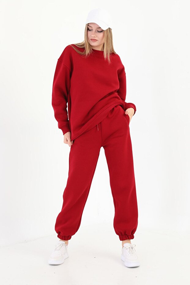 Bisiklet Yaka Oversize Sweetshirt - 3