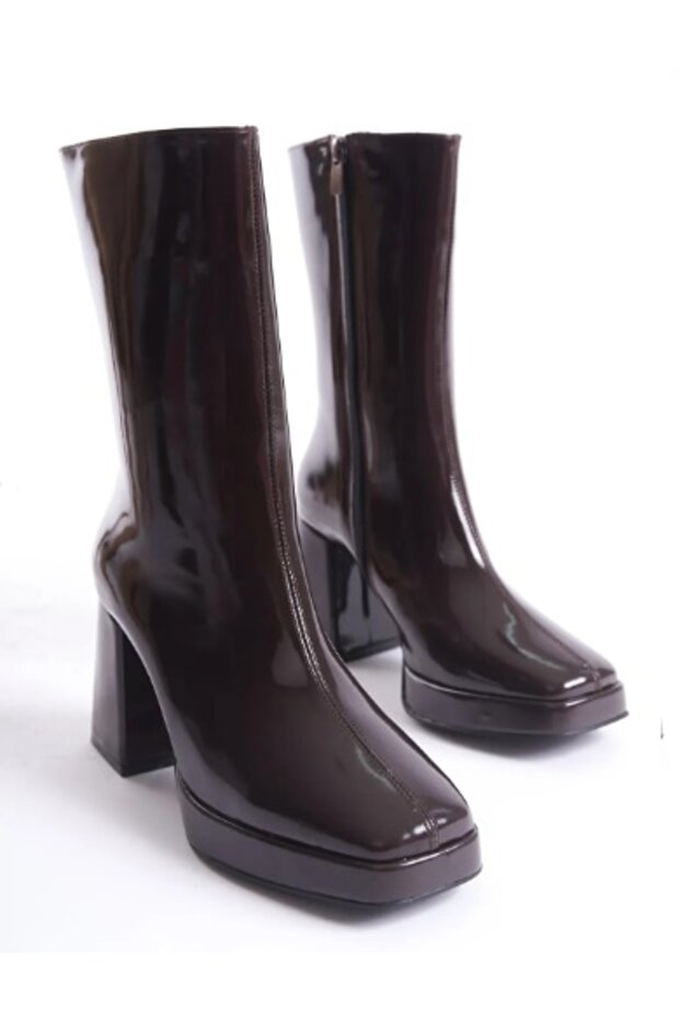 Platform Kalın Yüksek Topuk Bot - 2