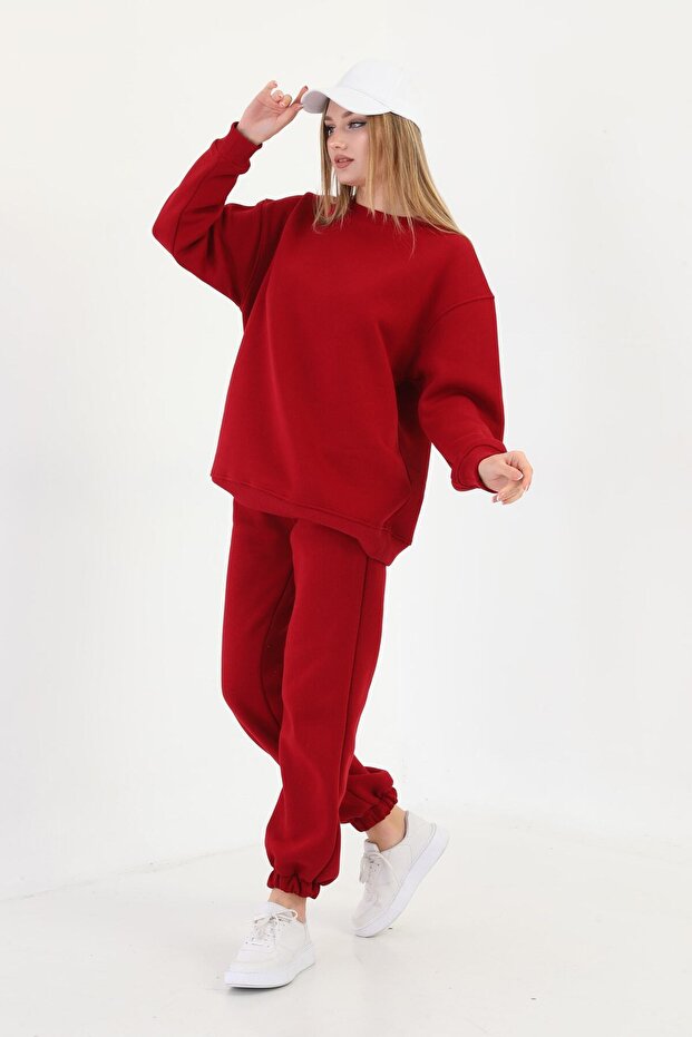 Bisiklet Yaka Oversize Sweetshirt - 2